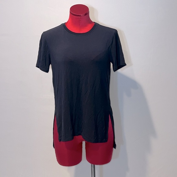 EN Dark Blue High/Low Soft T-Shirt! 10% Cashmere! - Picture 1 of 3